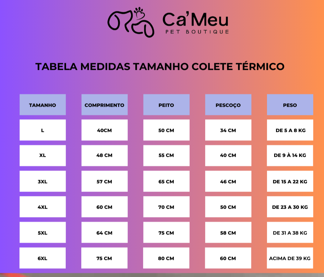 B - Roupinha - Colete Térmico para cachorros