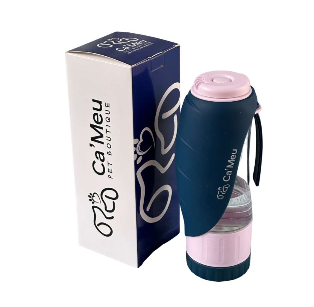 A - Garrafa Duo Pets - Água e Petiscos Ca'Meu®