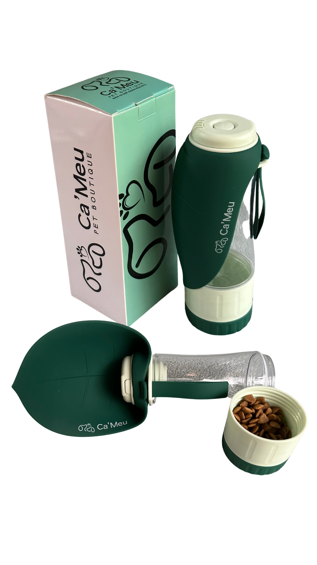 A - Garrafa Duo Pets - Água e Petiscos Ca'Meu®