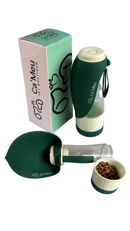 A - Garrafa Duo Pets  - Água e Petiscos Ca'Meu®